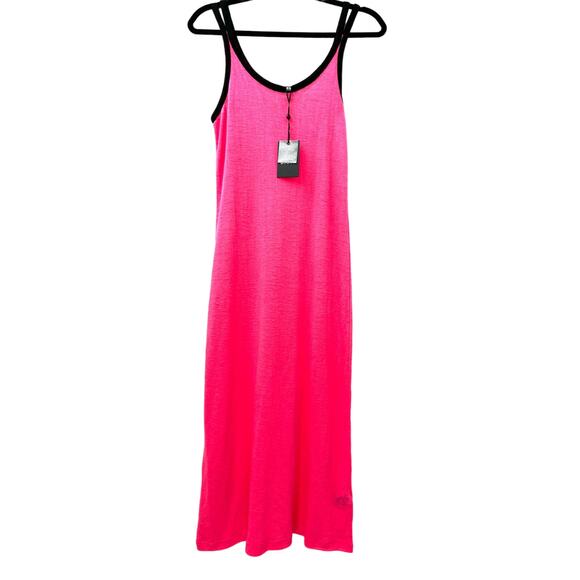 DKNY Women's Double Strap Tank Dress Midi Cover Up Swimsuit Pink Small NWT - Picture 4 of 6